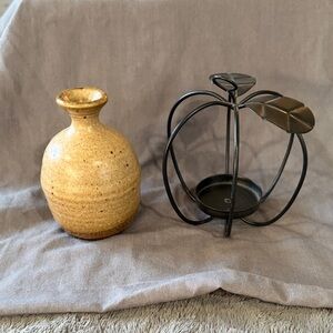 Handcrafted Speckled Tan Vase